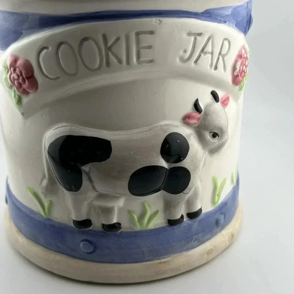 10” Vtg Old Fashion Farmhouse Country Style Ceramic Cookie Jar 3D Milk Can - Picture 10 of 12